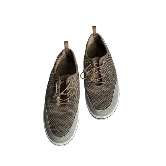 Huk size 8.5 mens HUK Mania shoes fishing beige/gray light weight quick drying - Picture 1 of 10